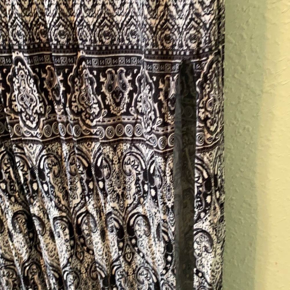 Women’s L long dress Aztec design black/white - Picture 9 of 10